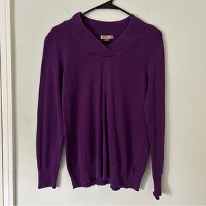 White Stag v neck purple sweater